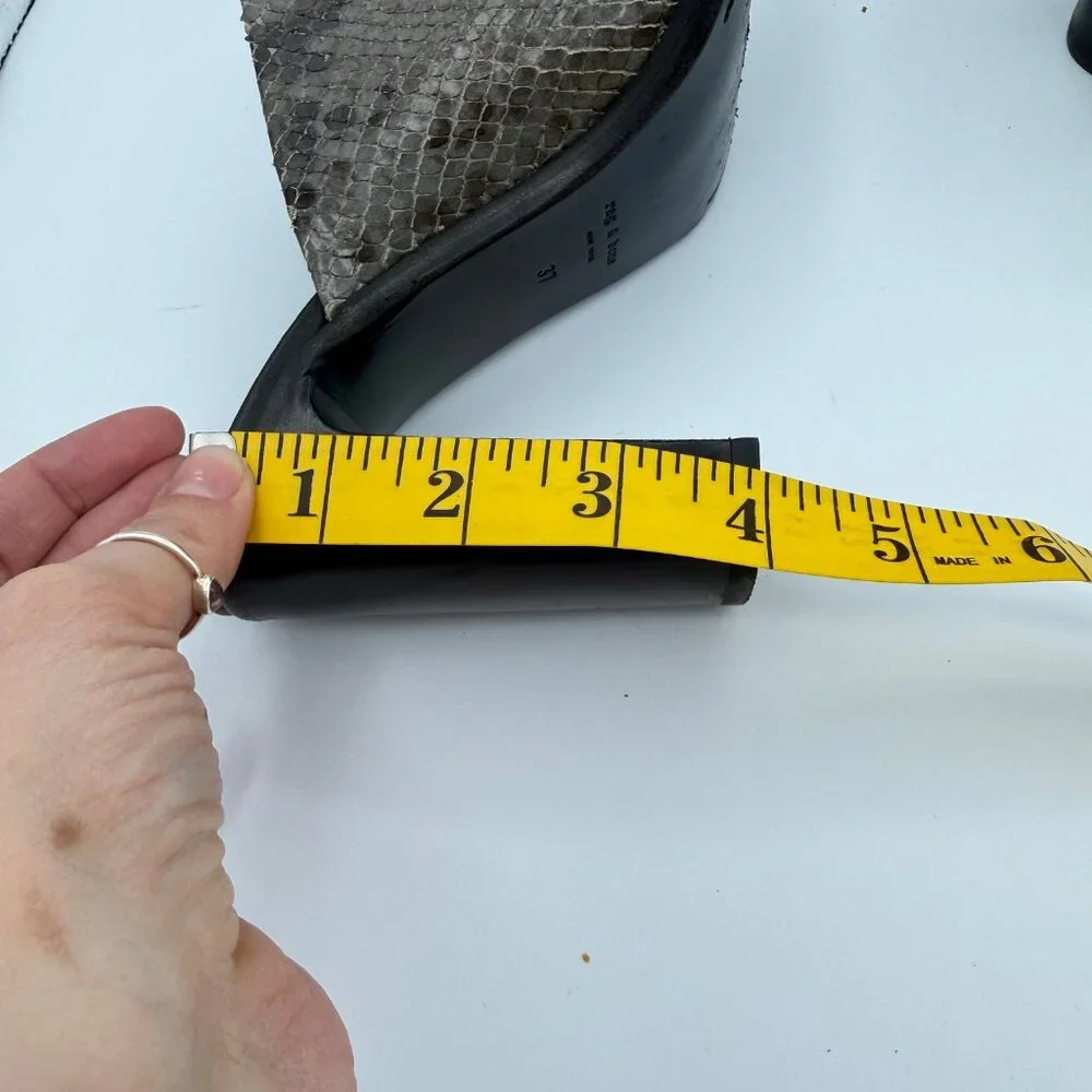 Rag & Bone Tristan Python Embossed Leather Mule Sandal 37 - Picture 6 of 9